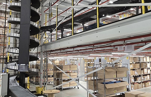 Spiral Conveyor System GXO for JD Sports